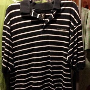 mens polo striped black and white xxl